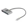 StarTech.com 3 prievadų USB-C šakotuvas su eterneto prievadu - 3x USB-A - Gigabit Ethernet - USB 3.0 5 Gbps - maitinamas per USB - 30 cm integruotas USB-C laidas - Gigabit Ethernet - nešiojamas USB-C į USB-A šakotuvas