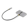 StarTech.com 3 prievadų USB-C šakotuvas su eterneto prievadu - 3x USB-A - Gigabit Ethernet - USB 3.0 5 Gbps - maitinamas per USB - 30 cm integruotas USB-C laidas - Gigabit Ethernet - nešiojamas USB-C į USB-A šakotuvas
