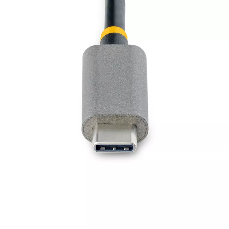 StarTech.com 3 prievadų USB-C šakotuvas su eterneto prievadu - 3x USB-A - Gigabit Ethernet - USB 3.0 5 Gbps - maitinamas per USB - 30 cm integruotas USB-C laidas - Gigabit Ethernet - nešiojamas USB-C į USB-A šakotuvas