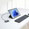 StarTech.com 3 prievadų USB-C šakotuvas su eterneto prievadu - 3x USB-A - Gigabit Ethernet - USB 3.0 5 Gbps - maitinamas per USB - 30 cm integruotas USB-C laidas - Gigabit Ethernet - nešiojamas USB-C į USB-A šakotuvas