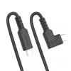 “StarTech.com” 1,6 pėdos (50 cm) tvirtas stačiu kampu USB-C laidas, USB 3.2 Gen 2 (10 Gbps), pilnavertis USB-C į USB-C duomenų perdavimo laidas, 4K 60 Hz DP alternatyvusis režimas, 100 W energijos tiekimas – 90 laipsnių USB Type-C laidas