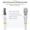 StarTech.com 12 m baltas CAT8 eterneto kabelis, neužkabinami RJ45, 25G/40G, 2000 MHz, 100 W PoE++, S/FTP, 26AWG gryno vario viela, LSZH, ekranuotas tinklo komutacinis kabelis su įtempimo sumažinimais, individualiai testuotas