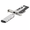 StarTech.com M.2 NVMe SSD į PCIe x4 mobilųjį stovą / galinę plokštę su išimamu dėklu, skirtu PCI Express išplėtimo lizdui, montavimas be įrankių, PCIe 4.0/3.0 karšto keitimo diskų skyrius, raktinis užraktas – pridedami 2 raktai