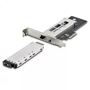 StarTech.com M.2 NVMe SSD į PCIe x4 mobilųjį stovą / galinę plokštę su išimamu dėklu, skirtu PCI Express išplėtimo lizdui, montavimas be įrankių, PCIe 4.0/3.0 karšto keitimo diskų skyrius, raktinis užraktas – pridedami 2 raktai