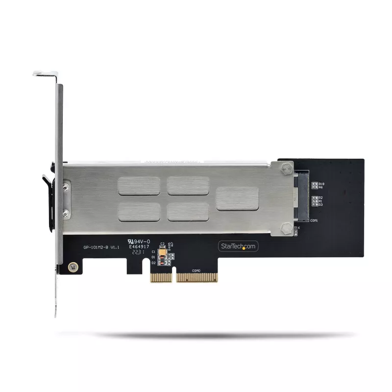 StarTech.com M.2 NVMe SSD į PCIe x4 mobilųjį stovą / galinę plokštę su išimamu dėklu, skirtu PCI Express išplėtimo lizdui, montavimas be įrankių, PCIe 4.0/3.0 karšto keitimo diskų skyrius, raktinis užraktas – pridedami 2 raktai