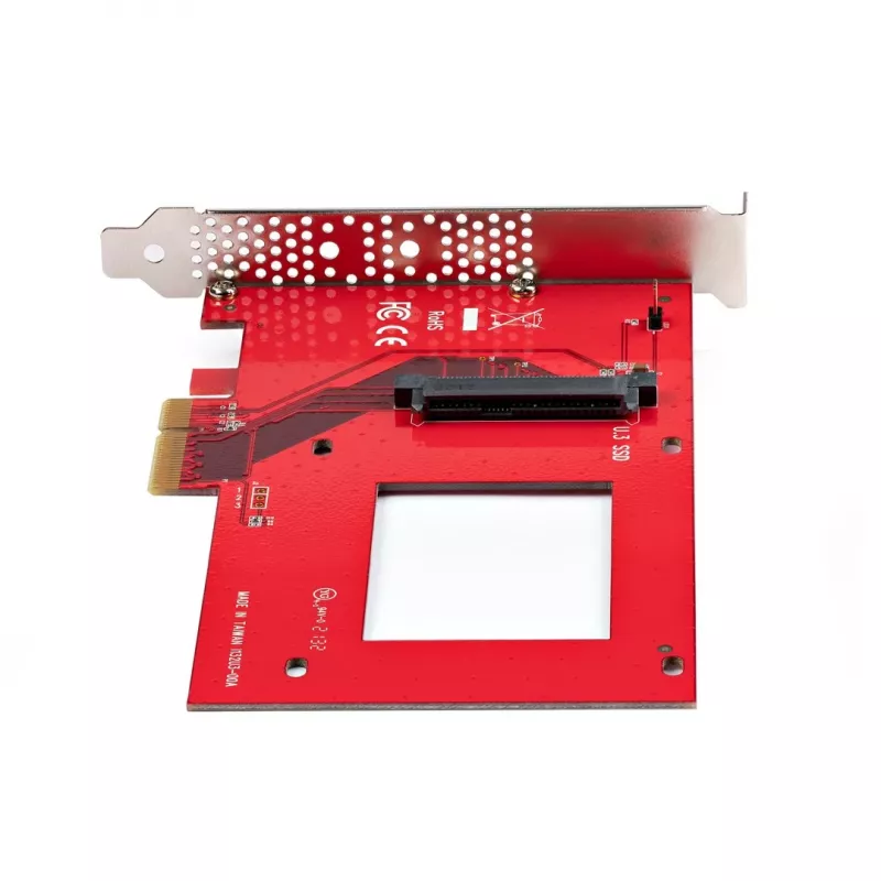 StarTech.com U.3 į PCIe adapterio plokštė, PCIe 4.0 x4 adapteris 2,5 colio U.3 NVMe SSD diskams, SFF-TA-1001 PCI Express išplėtimo plokštė staliniams kompiuteriams / serveriams, TAA atitinkanti – nepriklausoma nuo OS