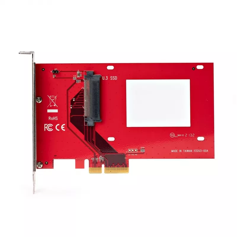 StarTech.com U.3 į PCIe adapterio plokštė, PCIe 4.0 x4 adapteris 2,5 colio U.3 NVMe SSD diskams, SFF-TA-1001 PCI Express išplėtimo plokštė staliniams kompiuteriams / serveriams, TAA atitinkanti – nepriklausoma nuo OS
