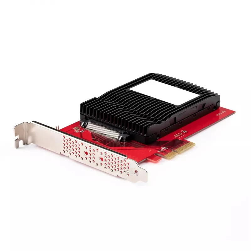 StarTech.com U.3 į PCIe adapterio plokštė, PCIe 4.0 x4 adapteris 2,5 colio U.3 NVMe SSD diskams, SFF-TA-1001 PCI Express išplėtimo plokštė staliniams kompiuteriams / serveriams, TAA atitinkanti – nepriklausoma nuo OS