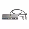 “StarTech.com” 2 prievadų USB-C šakotuvas su eternetu ir RS-232, pritvirtintas USB-C į USB-A adapteris, 100W PD pralaidumas, 2x USB-A 5Gbps, gigabitinis eternetas, RS232 nuoseklusis (FTDI)