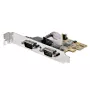 StarTech.com 2 prievadų PCI Express nuosekliosios sąsajos kortelė, dviejų prievadų PCIe į RS232 (DB9) nuoseklioji kortelė, 16C1050 UART, žemo/viso profilio laikikliai, COM išlaikymas, Windows/Linux