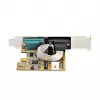 StarTech.com 2 prievadų PCI Express nuosekliosios sąsajos kortelė, dviejų prievadų PCIe į RS232 (DB9) nuoseklioji kortelė, 16C1050 UART, žemo/viso profilio laikikliai, COM išlaikymas, Windows/Linux