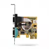 StarTech.com 2 prievadų PCI Express nuosekliosios sąsajos kortelė, dviejų prievadų PCIe į RS232 (DB9) nuoseklioji kortelė, 16C1050 UART, žemo/viso profilio laikikliai, COM išlaikymas, Windows/Linux