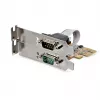 StarTech.com 2 prievadų PCI Express nuosekliosios sąsajos kortelė, dviejų prievadų PCIe į RS232 (DB9) nuoseklioji kortelė, 16C1050 UART, žemo/viso profilio laikikliai, COM išlaikymas, Windows/Linux