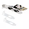 StarTech.com 2 prievadų PCI Express nuosekliosios sąsajos kortelė, dviejų prievadų PCIe į RS232 (DB9) nuoseklioji kortelė, 16C1050 UART, žemo/viso profilio laikikliai, COM išlaikymas, Windows/Linux