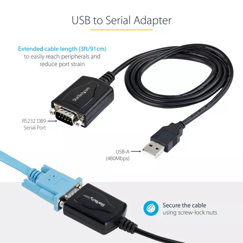 StarTech.com 2 prievadų PCI Express nuosekliosios sąsajos kortelė, dviejų prievadų PCIe į RS232 (DB9) nuoseklioji kortelė, 16C1050 UART, žemo/viso profilio laikikliai, COM išlaikymas, Windows/Linux