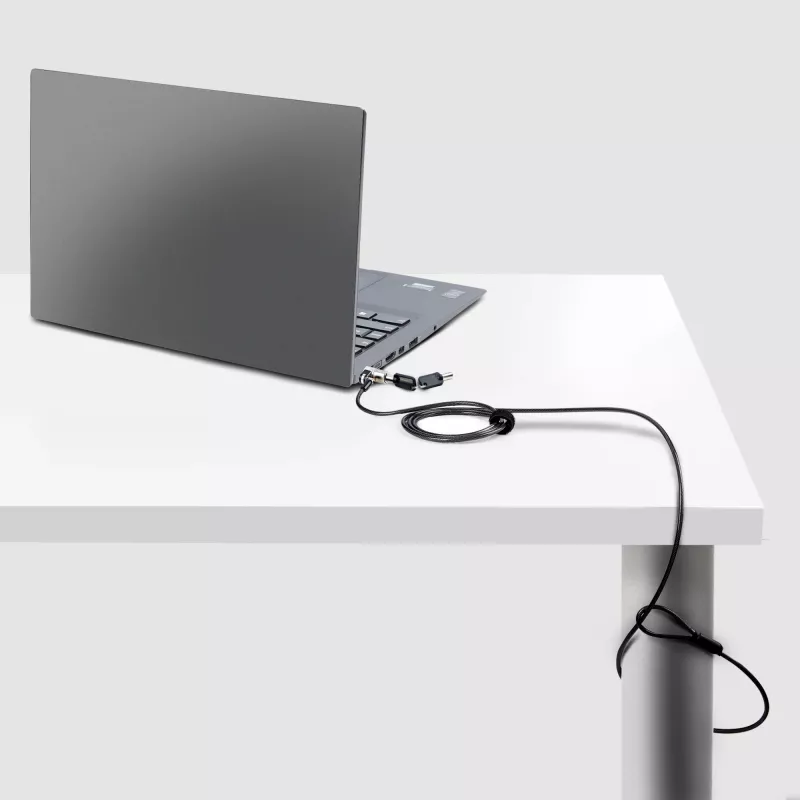 StarTech.com Nano nešiojamojo kompiuterio kabelinė spyna, 2 m, apsauginė rakinama spyna, apsauginiai kabelių užraktai Nano lizdo nešiojamiesiems kompiuteriams, skirta EliteBook/LenovoX1/2-in-1 nešiojamiesiems kompiuteriams, atspari pjovimui, plieninė kabelinė spyna nešiojamajam kompiuteriui