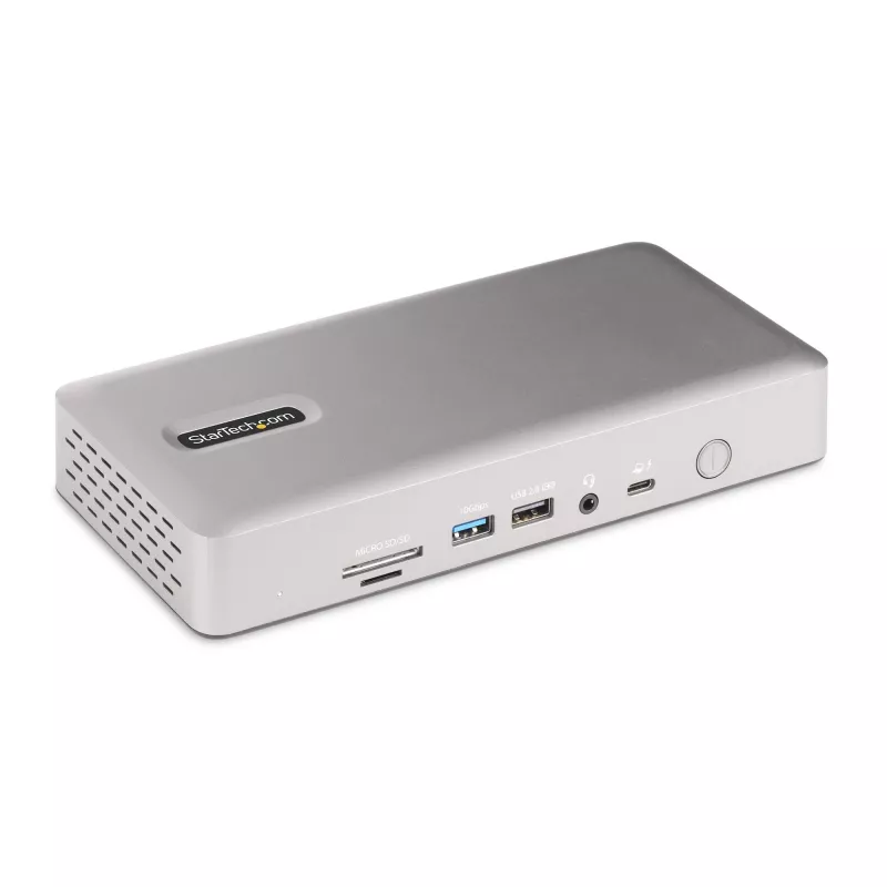 StarTech.com Universal USB4 & Thunderbolt 4 Docking Station, Quad Display on Windows, Dual Display on MacBook, HDMI DP Dock su 98W Laptop Charging