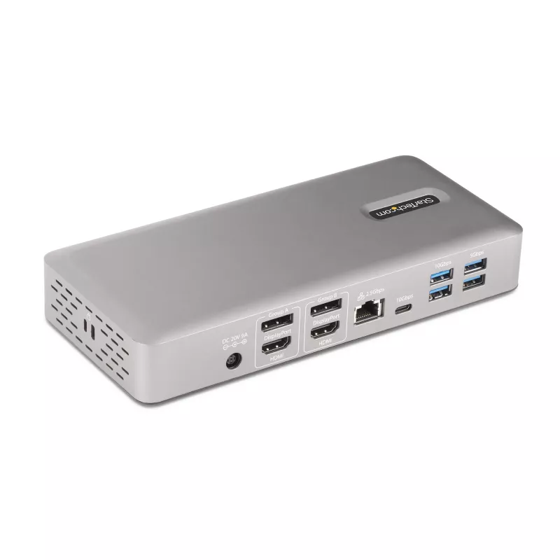 StarTech.com Universal USB4 & Thunderbolt 4 Docking Station, Quad Display on Windows, Dual Display on MacBook, HDMI DP Dock su 98W Laptop Charging