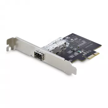 StarTech.com 1 prievado GbE SFP tinklo kortelė, PCIe 2.1 x1, Intel I210-IS, 1GbE valdiklis, 1000BASE vario/šviesolaidžio, vieno prievado Gigabit Ethernet NIC, staliniams/serverių foninėms plokštėms – suderinama su Windows ir Linux