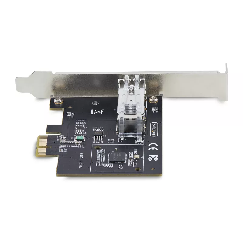 StarTech.com 1 prievado GbE SFP tinklo kortelė, PCIe 2.1 x1, Intel I210-IS, 1GbE valdiklis, 1000BASE vario/šviesolaidžio, vieno prievado Gigabit Ethernet NIC, staliniams/serverių foninėms plokštėms – suderinama su Windows ir Linux