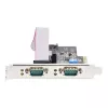 StarTech.com 2 prievadų nuosekliojo porto PCIe kortelė, dviejų prievadų PCI Express į RS232/RS422/RS485 (DB9) nuosekliojo porto kortelė, žemo profilio laikikliai komplekte, 16C1050 UART, Windows/Linux, TAA atitinkanti – 4 lygio ESD apsauga