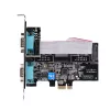 StarTech.com 2 prievadų nuosekliojo porto PCIe kortelė, dviejų prievadų PCI Express į RS232/RS422/RS485 (DB9) nuosekliojo porto kortelė, žemo profilio laikikliai komplekte, 16C1050 UART, Windows/Linux, TAA atitinkanti – 4 lygio ESD apsauga