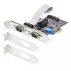 StarTech.com 2 prievadų nuosekliojo porto PCIe kortelė, dviejų prievadų PCI Express į RS232/RS422/RS485 (DB9) nuosekliojo porto kortelė, žemo profilio laikikliai komplekte, 16C1050 UART, Windows/Linux, TAA atitinkanti – 4 lygio ESD apsauga