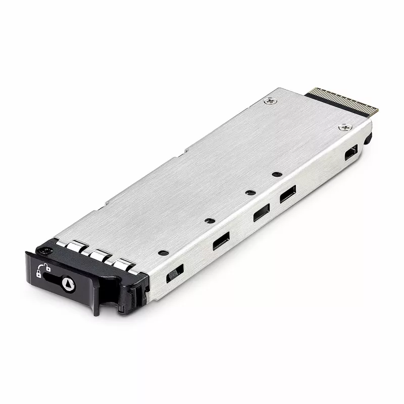 StarTech.com TR-M2-REMOVABLE-PCIE diskų dėklo skydelis Laikmenų dėklas Juoda, Sidabrinė