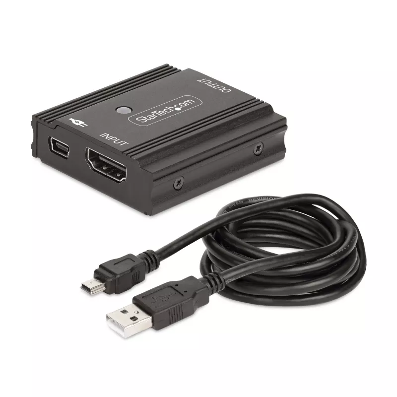 StarTech.com 33ft (10m) 8K 60Hz HDMI signalo stiprintuvas, aktyvus HDMI 2.1 linijos kartotuvas ir vaizdo signalo stiprintuvas iki 8K 60Hz/4K 144Hz, kompaktiškas HDMI kabelio ilgintuvas – HDMI signalo prailginimas