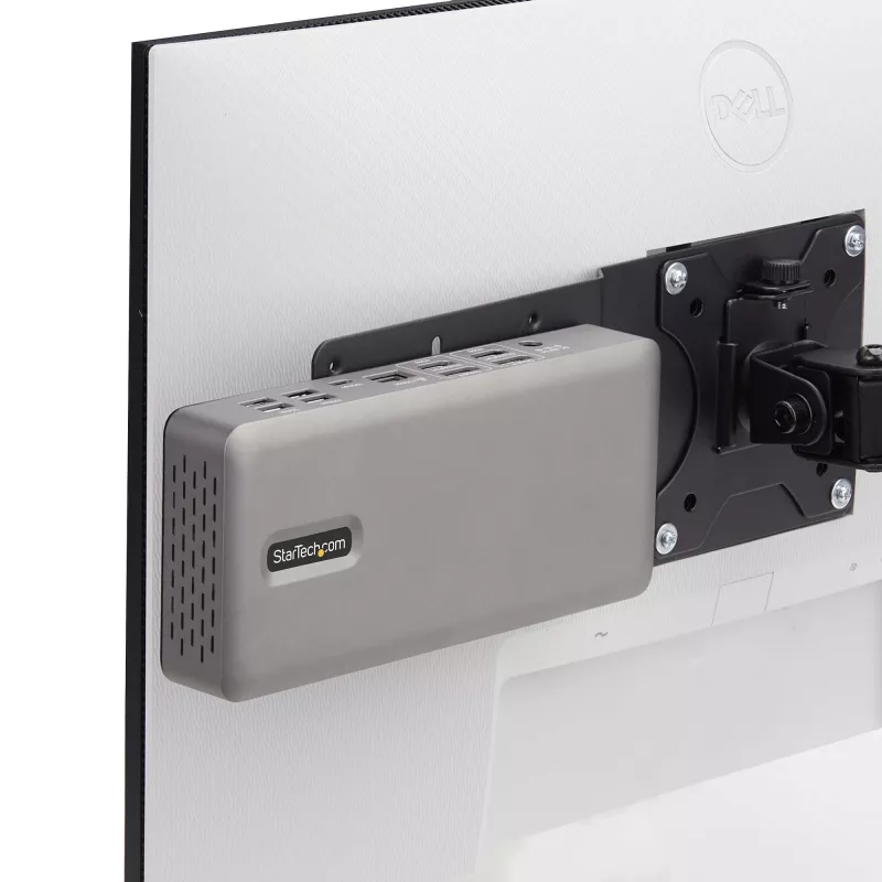 StarTech.com VESA tvirtinimo laikiklis, skirtas NUC / ploniems klientams arba nešiojamojo kompiuterio prijungimo stotims, VESA 75x75 / 100x100 suderinama prailginimo plokštė, skirta mini kompiuteriui