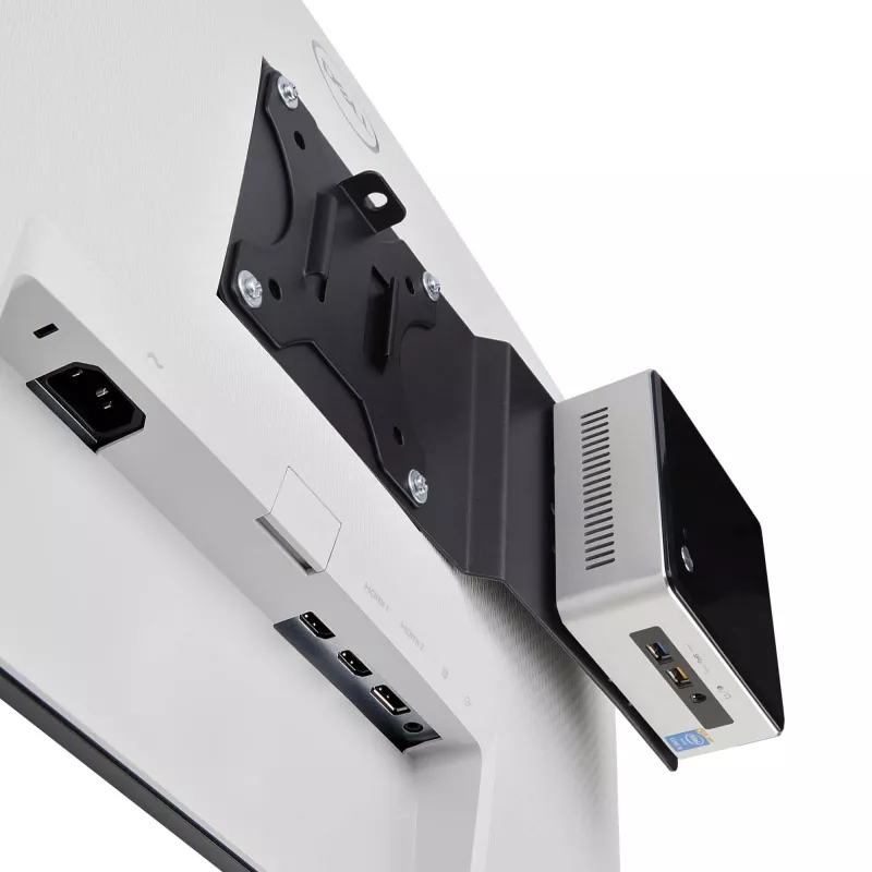 StarTech.com VESA tvirtinimo laikiklis, skirtas NUC / ploniems klientams arba nešiojamojo kompiuterio prijungimo stotims, VESA 75x75 / 100x100 suderinama prailginimo plokštė, skirta mini kompiuteriui