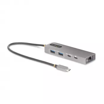 StarTech.com 3 prievadų USB-C šakotuvas su 2,5 Gbps eternetu ir 100 W maitinimo perdavimo prievadu, USB 3.2 10 Gbps, 2x USB-A / 1x USB-C, nešiojamasis USB Type-C adapterio šakotuvas