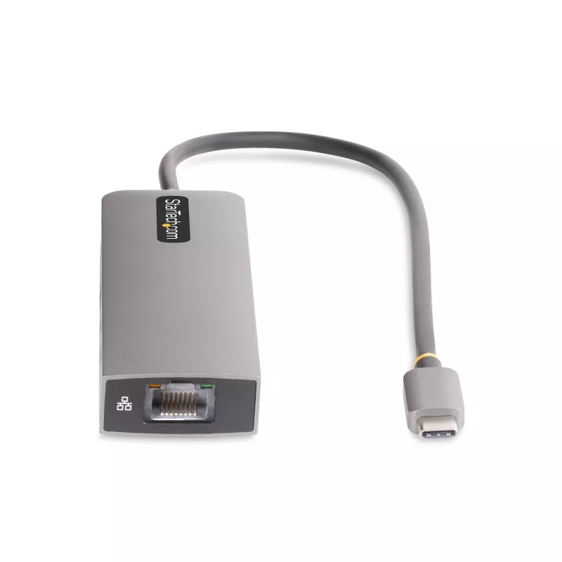 StarTech.com 3 prievadų USB-C šakotuvas su 2,5 Gbps eternetu ir 100 W maitinimo perdavimo prievadu, USB 3.2 10 Gbps, 2x USB-A / 1x USB-C, nešiojamasis USB Type-C adapterio šakotuvas