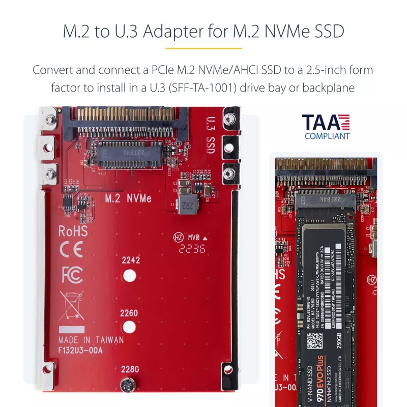 StarTech.com 1M25-U3-M2-ADAPTER sąsajos plokštės / adapteris Vidinis M.2