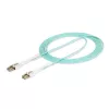 StarTech.com 3 m (9,8 pėd.) LC į LC (UPC) OM4 daugiamodis šviesolaidinis kabelis su stūmimo-traukimo skirtukais, 50/125 µm, 100G, nejautrus lenkimui, maži įterpimo nuostoliai – LSZH šviesolaidinis jungiamasis laidas