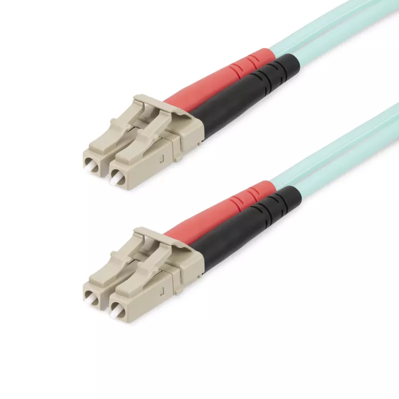 StarTech.com 25 m (82 pėd.) LC/UPC į LC/UPC OM4 daugiaskaidis šviesolaidinis kabelis, 50/125 µm LOMMF/VCSEL Zipcord šviesolaidis, 100G, mažieji įterpimo nuostoliai – LSZH šviesolaidinis jungiamasis laidas
