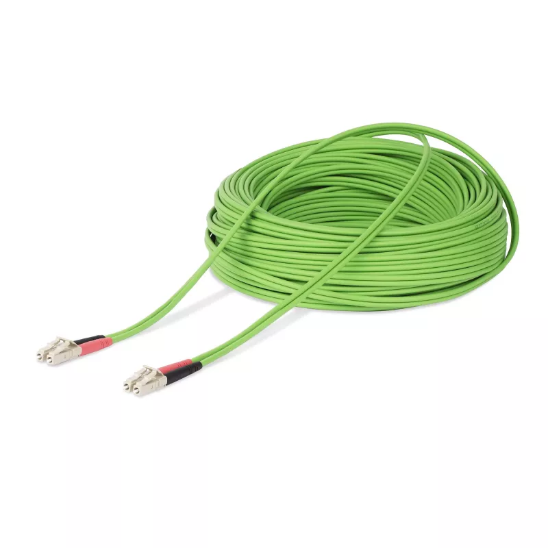 StarTech.com 25m (82ft) LC to LC (UPC) OM5 daugiamodis šviesolaidinis kabelis, 50/125µm dvipusis LOMMF Zipcord, VCSEL, 40G/100G, LSZH šviesolaidžio trumpiklis