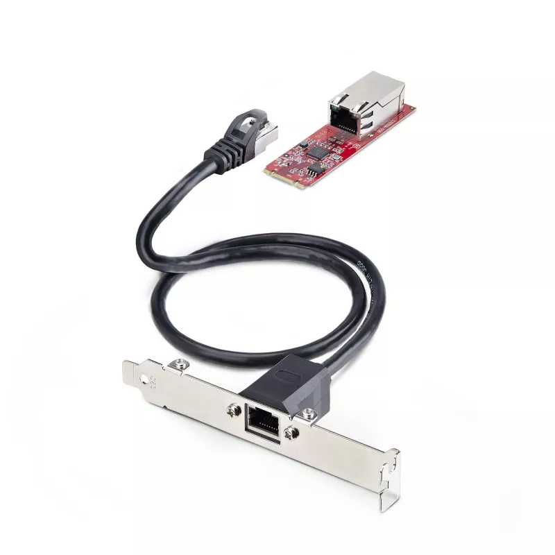 StarTech.com 1 prievado 2.5GbE M.2 2280 tinklo plokštė, kelių gigabitų sparta (2.5G/1G/100M/10M), NBASE-T (802.3bz) NIC, M.2 B+M raktas, PCIe Ethernet sąsaja, SFF / staliniams kompiuteriams – TAA