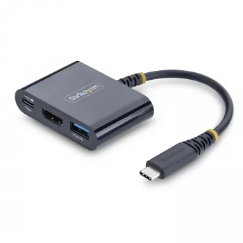 StarTech.com USB-C į HDMI daugiafunkcis adapteris su 140 W PD įkrovimu, 4K 60Hz HDMI, USB 5Gbps šakotuvas, mini dokas, skirtas MacBook / Dell / Thinkpad / HP / iPad / planšetiniams kompiuteriams