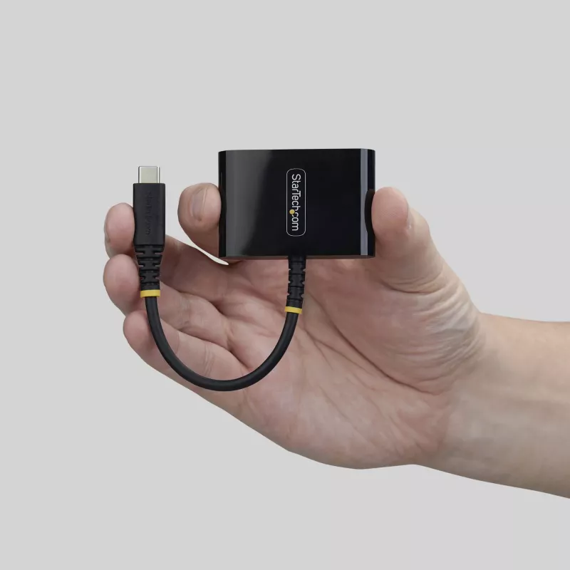 StarTech.com USB-C į HDMI daugiafunkcis adapteris su 140 W PD įkrovimu, 4K 60Hz HDMI, USB 5Gbps šakotuvas, mini dokas, skirtas MacBook / Dell / Thinkpad / HP / iPad / planšetiniams kompiuteriams