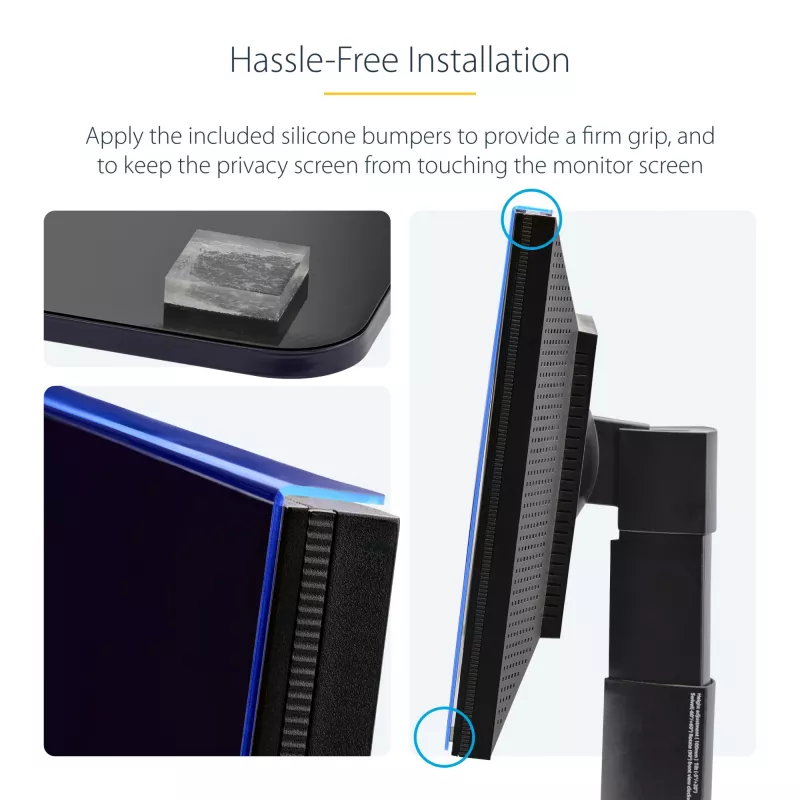 StarTech.com 27 colių 16:9 kompiuterio monitoriaus privatumo ekranas, kabinamas akrilinis filtras, greitai montuojamas apsauginis skydas, monitoriaus ekrano apsauga, +/- 30° žiūrėjimo kampas, blizgus