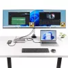 „StarTech.com“ trijų monitorių USB4 prijungimo stotelė, 4K 60Hz HDMI arba DisplayPort, 100W nešiojamojo kompiuterio įkrovimas, 2,5GbE, USB-C kelių monitorių dokas, nereikalaujanti tvarkyklių