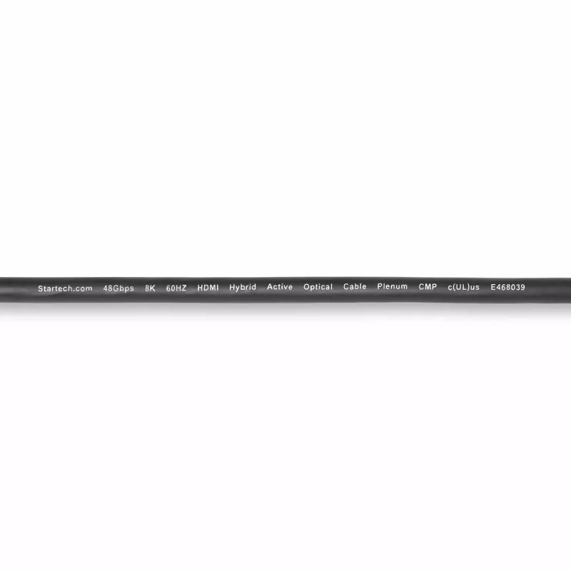 StarTech.com 30ft (9,1 m) HDMI 2.1 hibridinis aktyvus optinis kabelis (AOC), CMP, plenum patvirtintas, 8K itin didelės spartos HDMI 2.1/2.0 šviesolaidinis kabelis, 48 Gbit/s, 8K 60 Hz / 4K 120 Hz, HDR10+/FRL/TMDS/eARC