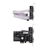 “StarTech.com” 4 prievadų nuoseklioji PCIe kortelė, keturių prievadų PCI Express į RS232/RS422/RS485 (DB9) nuoseklioji kortelė, komplekte žemo profilio laikiklis, 16C1050 UART, Windows/Linux, atitinka TAA – 4 lygio ESD apsauga
