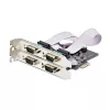 “StarTech.com” 4 prievadų nuoseklioji PCIe kortelė, keturių prievadų PCI Express į RS232/RS422/RS485 (DB9) nuoseklioji kortelė, komplekte žemo profilio laikiklis, 16C1050 UART, Windows/Linux, atitinka TAA – 4 lygio ESD apsauga