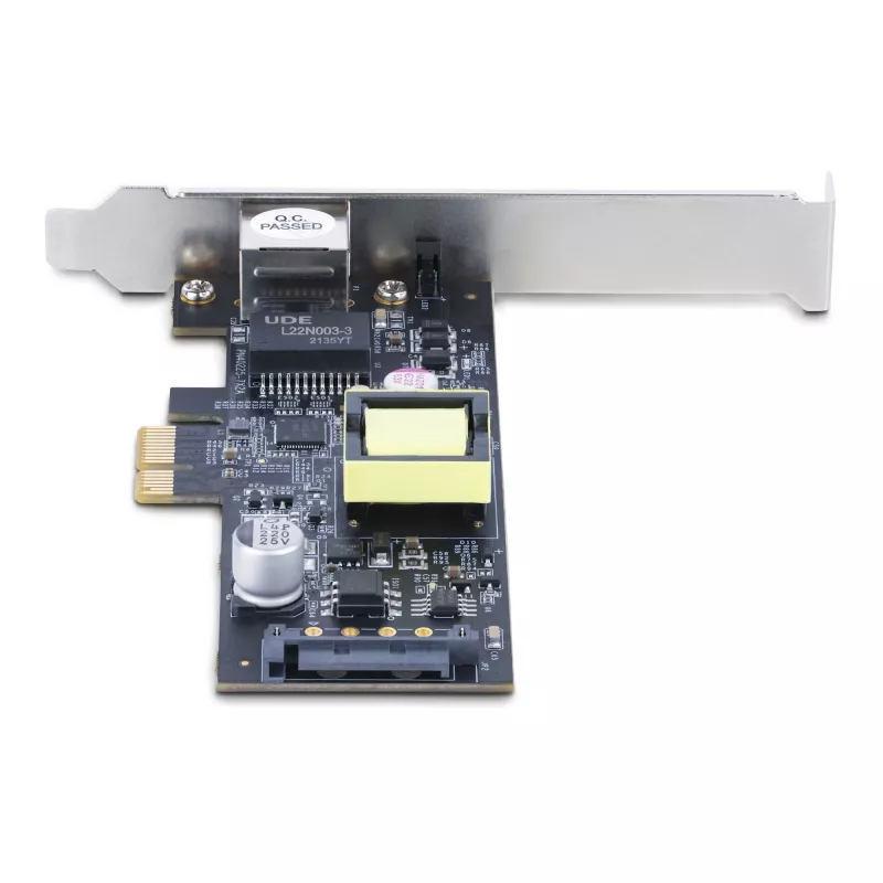 StarTech.com 1 prievado 2,5 Gbps NBASE-T PoE tinklo plokštė, Intel I225-V, 802.3af/at PoE+ kelių gigabitų NIC, PCI Express serverio LAN plokštė, SATA maitinama stalinio kompiuterio eterneto sąsaja – palaiko Windows, Linux