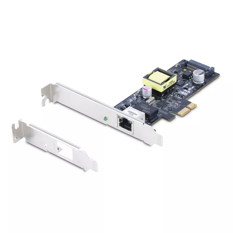 StarTech.com 1 prievado 2,5 Gbps NBASE-T PoE tinklo plokštė, Intel I225-V, 802.3af/at PoE+ kelių gigabitų NIC, PCI Express serverio LAN plokštė, SATA maitinama stalinio kompiuterio eterneto sąsaja – palaiko Windows, Linux