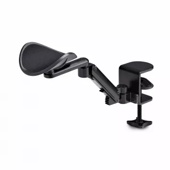 StarTech.com reguliuojama rankos atrama biuro stalui, ergonomiška rankos / alkūnės atrama, 360 laipsnių pasukimas, tvirtinimas spaustuku / nereikia gręžti, juoda