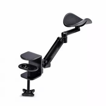 StarTech.com reguliuojama rankos atrama biuro stalui, ergonomiška rankos / alkūnės atrama, 360 laipsnių pasukimas, tvirtinimas spaustuku / nereikia gręžti, juoda