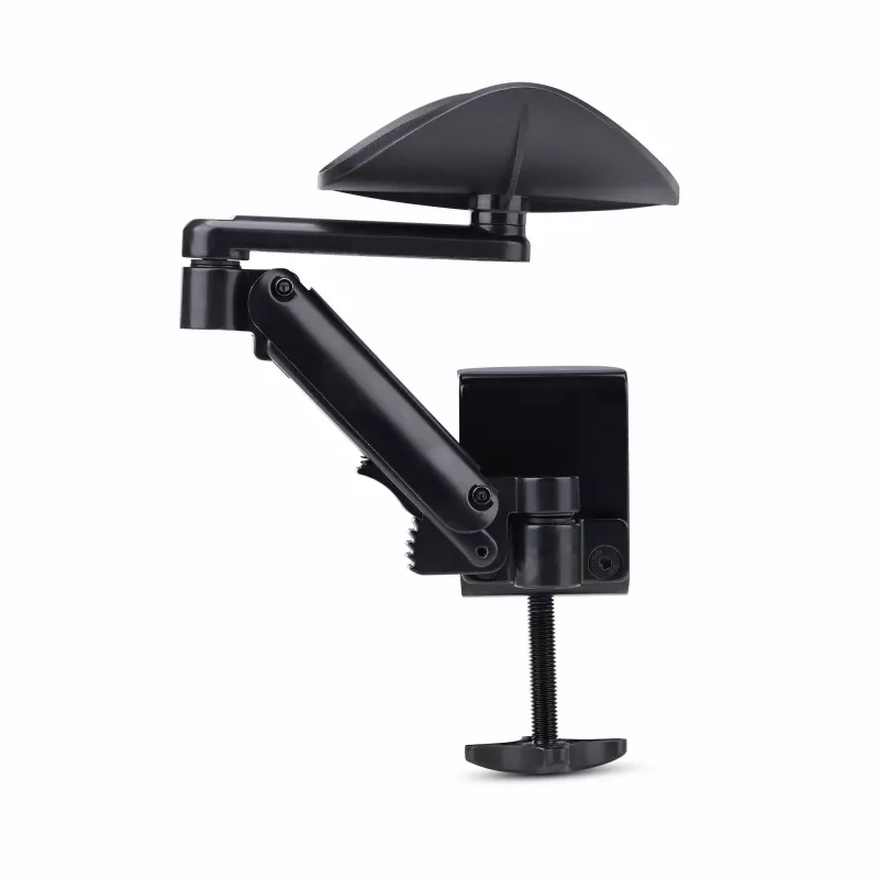 StarTech.com reguliuojama rankos atrama biuro stalui, ergonomiška rankos / alkūnės atrama, 360 laipsnių pasukimas, tvirtinimas spaustuku / nereikia gręžti, juoda